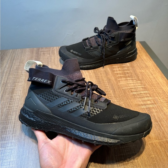 Adidas Terrex Free Hiker Shoes Men's 9 Black Hiking Waterproof Sneakers - Picture 1 of 8
